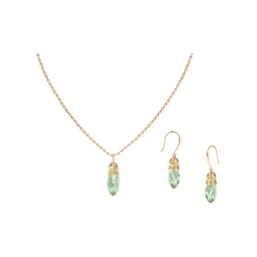 Retro Chic 18К золото покрытие Латунь с цветным глазурным ожерельем Женское