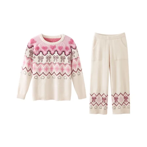 Jingyun Груша Белый Женские Пижамные комплекты