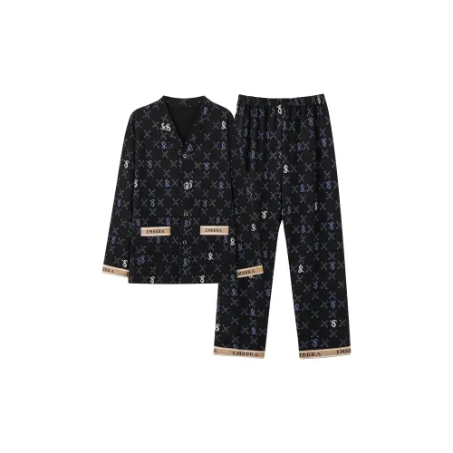 MADALLO Черный мужской комплект пижам