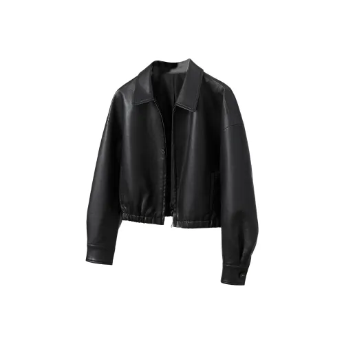 TOUCH Черный Женские Кожаные куртки