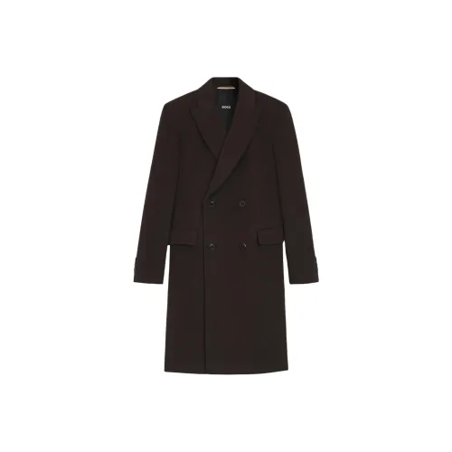 Hugo Boss Мужское пальто темно-коричневого цвета