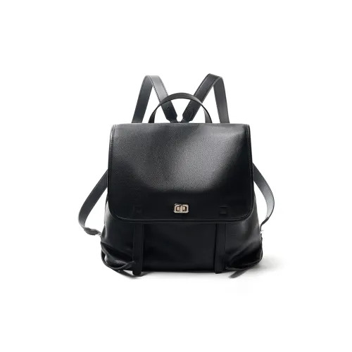 NAVIGARE Рюкзак из коровьей кожи унисекс черный