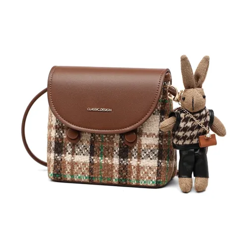 Crtnzo Kroez Сумка через плечо из ткани стандартная женская кофейного цвета