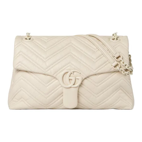 GUCCI GG Marmont Кожа Сумка через плечо Средняя Женская Айвори
