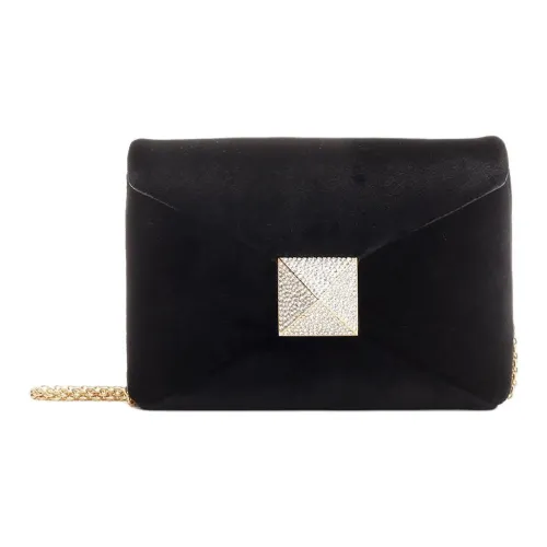 Valentino Garavani Телячья кожа Текстиль Сумка через плечо Сумка на плечо Женская Черная