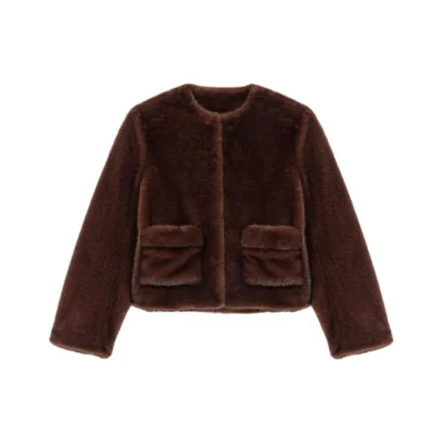 Maje Коричневый Женские Бархатные Куртки
