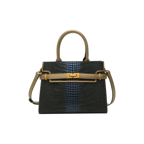 OUBOTE Корова Кожа Сумка Стандартная Женская Синяя