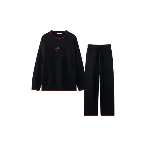 MEITENG Черный R25569 Женские Пижамные комплекты