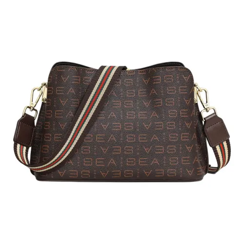 PT'SON PVC Сумка через плечо Стандартная Женская Кофейного цвета