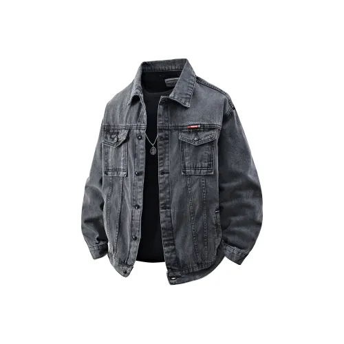 UKTK Черный Серый Цвет Мужские Куртки