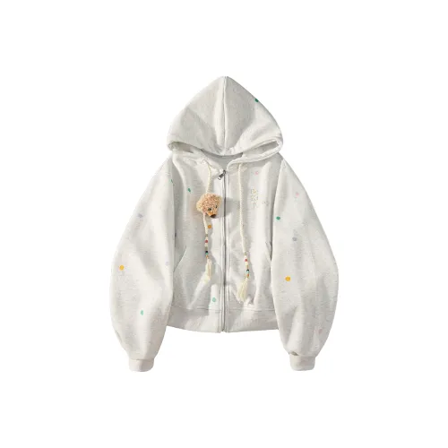 TOUCH Укороченное пальто женское серо-белое