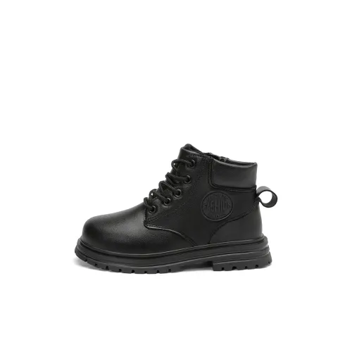 CHAOPAISHA Детские кожаные сапоги High Top Черные M717 SDX Minfa Kids