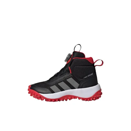 Adidas Fortatrail MID Топ Повседневная обувь Черный Серый Красный Детский