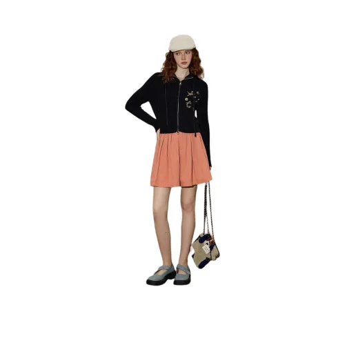 Coolhut Оранжевый Красный Женские Повседневные Шорты