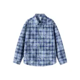 Синий и белый клетчатый тай-дай.