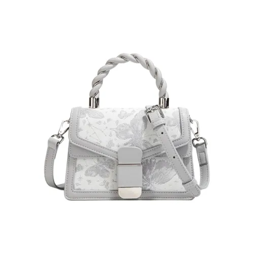 CAEISL KCIEL ПУ (полиуретан) Сумка Женская Бабочка Жаккард Розовый Бабочка Жаккард Серебряный