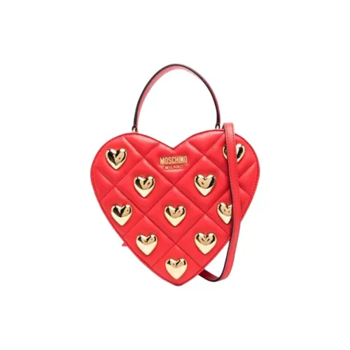 MOSCHINO Сумка через плечо из натуральной кожи женская красная