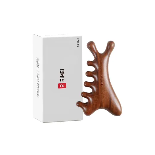 RIMEI Golden Сандаловое дерево Четыре в одном Массаж Расческа Фланелевый Мешок для хранения Тело Массаж