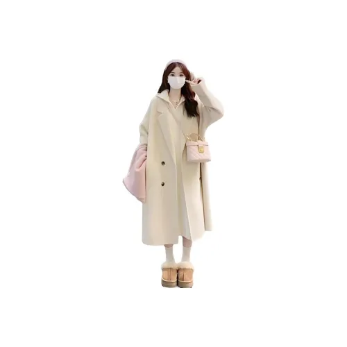 GIUHF Овсяный Белый Женское Пальто