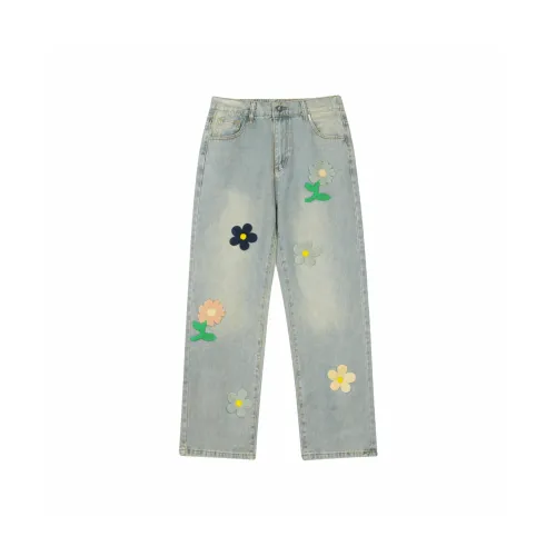 GONGLIDESHIJIE Blue Unisex Jeans GONGLIDESHIJIE Синий Унисекс Джинсы