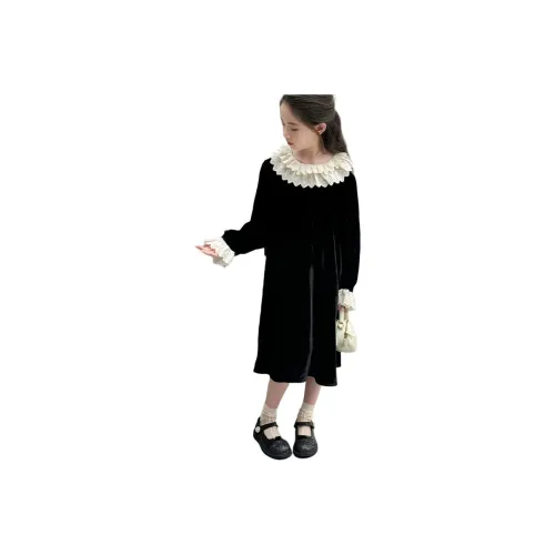 MUMUWU HOUSE Черные Детские Платья