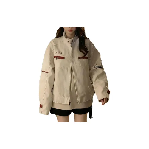 SRCG Белый Женские Кожаные Куртки