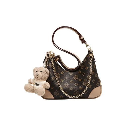 Safiya Синтетическая кожа Сумка через плечо Стандартная Женская Кофейная