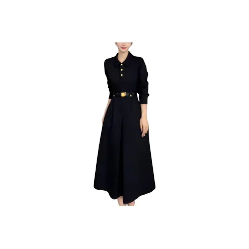 BONAS Длинное платье с длинными рукавами женское