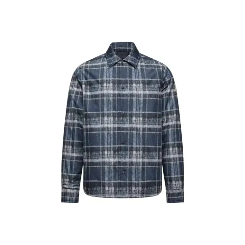 Moncler Check Утепленный рубашка пуховая куртка мужская