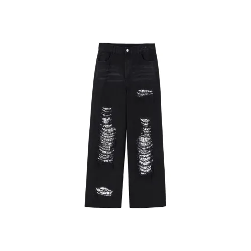 BIXING Черные Унисекс Джинсы