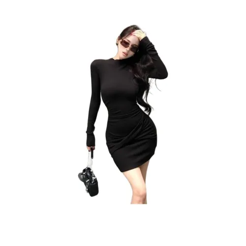 BONAS Длинное платье с длинными рукавами женское