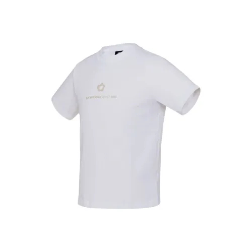 New Balance Маленький цветок Круглый вырез Короткий рукав Т-рубашка Женская Белая