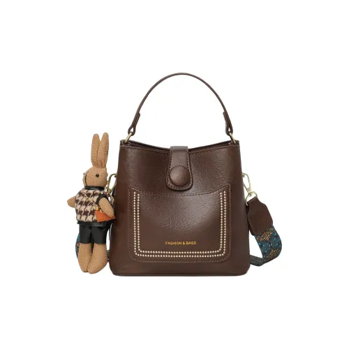 PT'SON Сумка из синтетической кожи сумка через плечо сумка через плечо сумка-ведро стандартная женская кофейного цвета