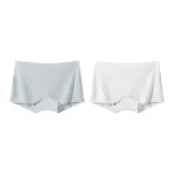 [Укороченные шорты под юбку, 2 упаковки] Тускло-серый + Простой белый (Идеально для ультра-коротких юбок! Говорите "до свидания" неловким ситуациям!)