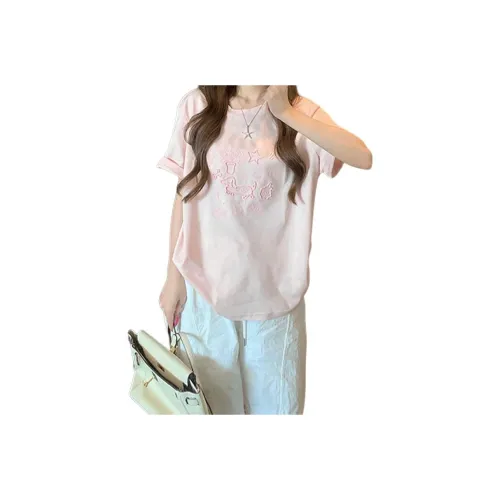 SIXUSICHOU Розовый Женские T-рубашки