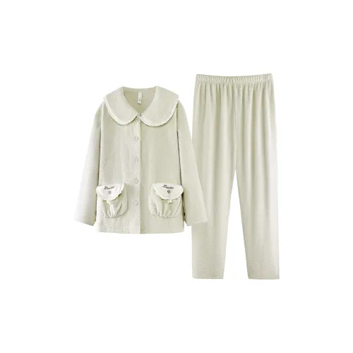 Qin Jing Пижамный комплект женский зеленый