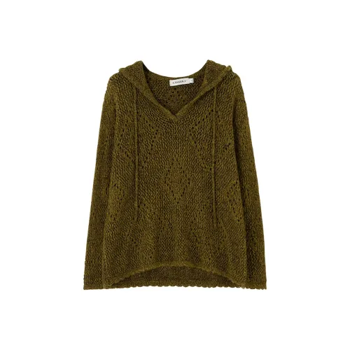 SOON FLOWER Узор Желтый и Кофейный Женский Трикотаж