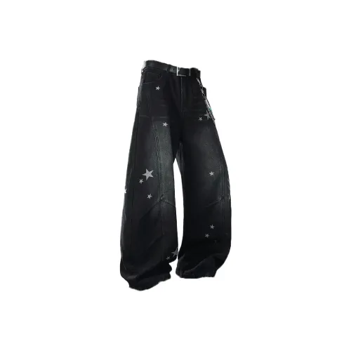 M JEANS STUDIOS 7 Черные Унисекс Джинсы