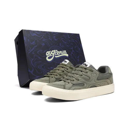 OUGLEMEN Покрытие Устойчивое к истиранию Легкий Дышащий Противоскользящий Низкий Топ Скейтборд Кроссовки Мужские