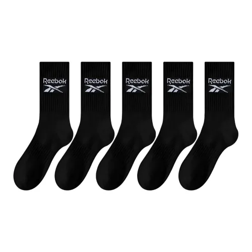 Reebok [5 пар] Черные мужские баскетбольные носки