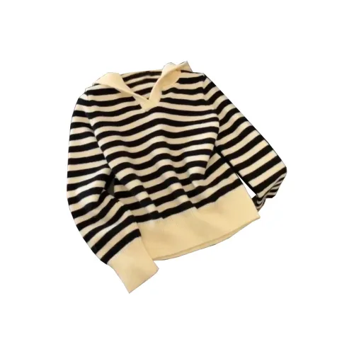 MUCCHIC Черно-белые полосы Женская трикотажная одежда