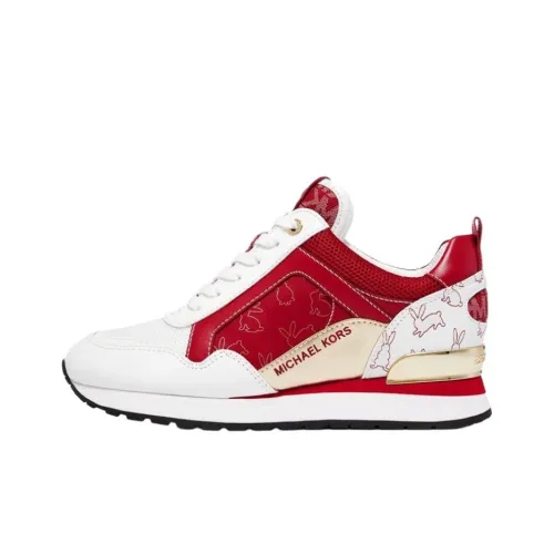 MICHAEL KORS Низкий Топ Спортивная Повседневная Обувь Женская Красная Белая