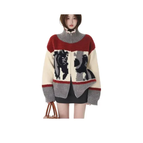 BVODE Красный и Серый Женский Трикотаж