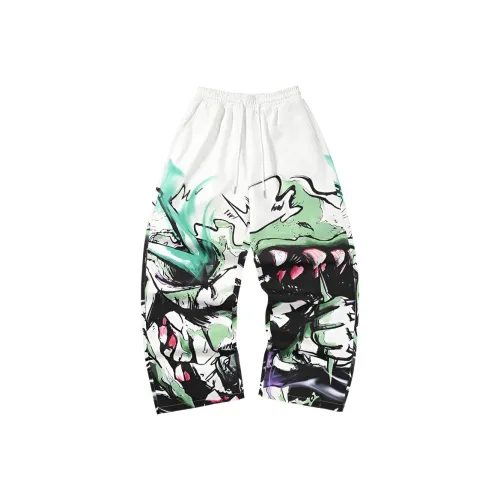 GENANX Белые Унисекс Повседневные Брюки