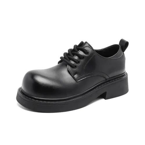 ZHENRAN Кожаные туфли Derby с круглым носком повседневные мужские