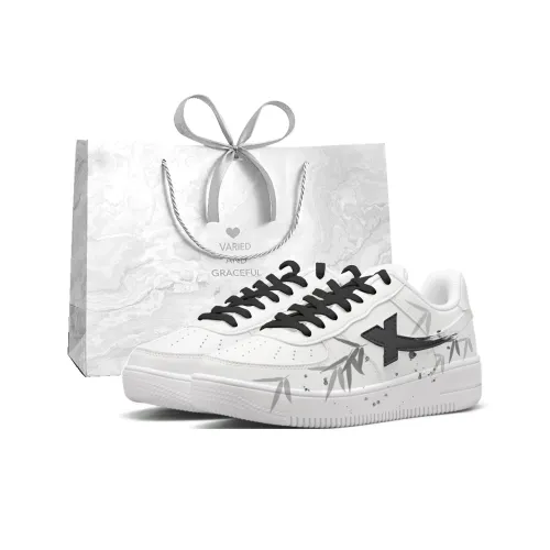 XTEP Air Force One Бамбук Grace Легкий Низкий Топ Скейтборд Кроссовки Унисекс Белая Сумка для покупок