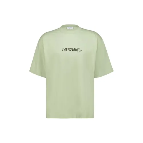 Off Белый Светло-зеленый Мужская T-рубашка