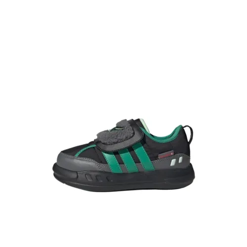 Adidas Puffy Skipper Slip-resistant Rebound Thermal Low-top Casual Shoes Black Children's