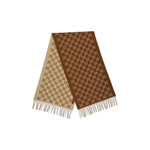 GUCCI Шерсть Палантины Женские Гаванский Коричневый Бежевый