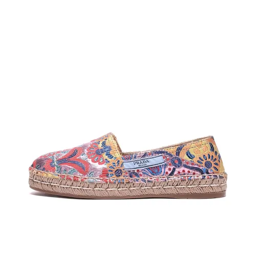 PRADA Espadrille Туфли на плоской подошве Женские Многоцветный